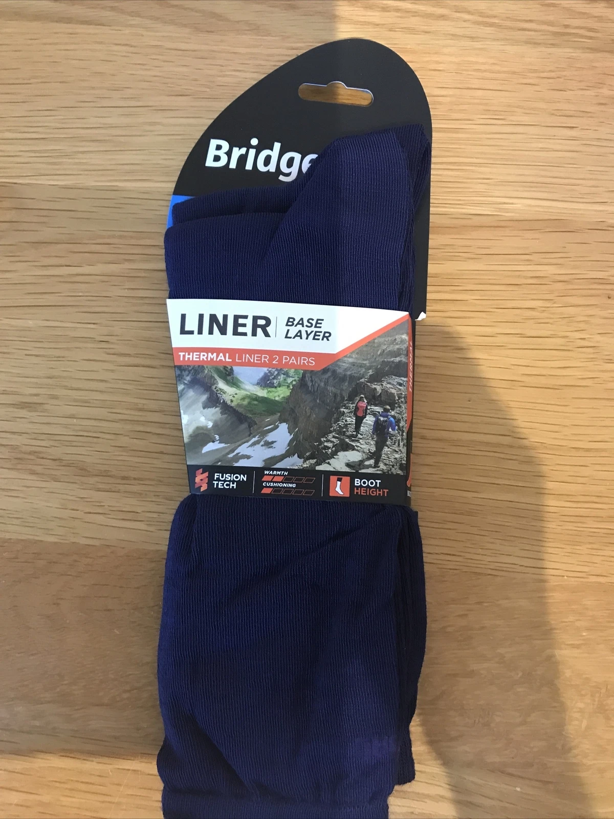 BRIDGEDALE THERMAL LINER BASE LAYER SOCK SIZE LARGE (UNISEX)