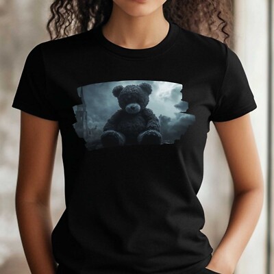 T-Shirt Frauen Teddybär Gothic Motiv Baumwolle Größe XS bis 3XL