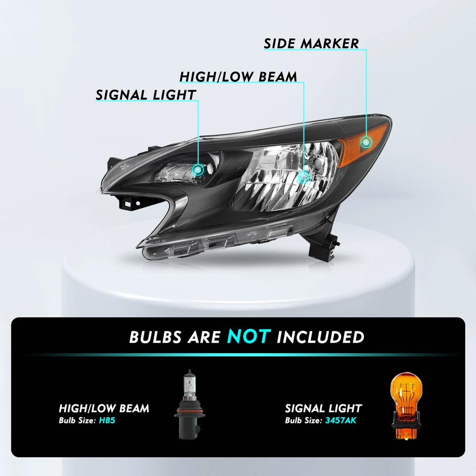 Conjunto de faros negros izquierda+derecha para Nissan Versa Note 2014 2015 2016 Foto 3 de 4