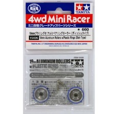 TAMIYA Accessoires Mini 4WD Roues Aluminium 19mm Lenticulaires Art 15426