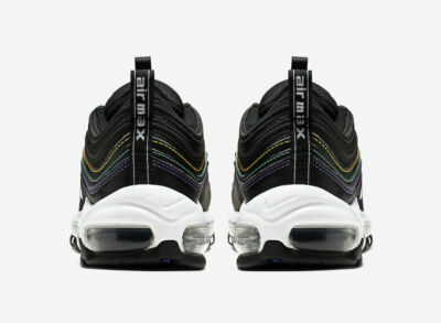Sz 7 Nike Wmns Air Max 97 Multi Stitching Black White Purple