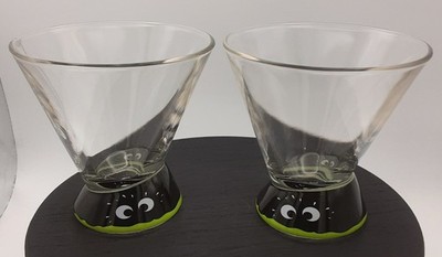 Kleiner Feigling Vodka Fig  Little Coward  Cocktail Glasses -Set of 2 Halloween