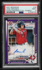 2021 Bowman Paper Prospect Purple Border /250 Jose Miranda PSA 9 MINT Auto w5p