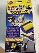Sticky Buddy Picker Upper W/ Builit in Fingers & Resuable As Seen On TV NEW