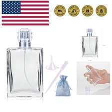 Clear 100ml Glass Mist Spray Bottle Set - Perfect for Essential Oils  Perfumes