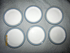 DENBY COLONIAL BLUE 6 X SALAD DESSERT PLATE 17cm