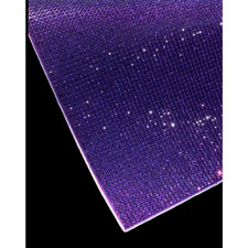    Dark Purple Self-Adhesive Rhinestone Sheet 8 x 4.75 Inch Bling
