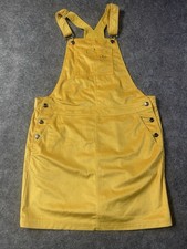 Womens Size M Adidas Yellow Dungaree Overalls Corduroy Dress GU2994