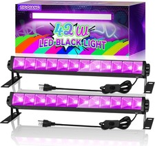 2 Pack 42W LED Black Light Bar, Blacklight with 6FT Cord Switch Plug, Glow in