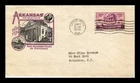 DR JIM STAMPS US COVER ARKANSAS CENTENNIAL FDC SCOTT 782 IOOR CACHET