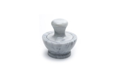 Fox Run Marble Mortar and Pestle, White 4'' x 4''