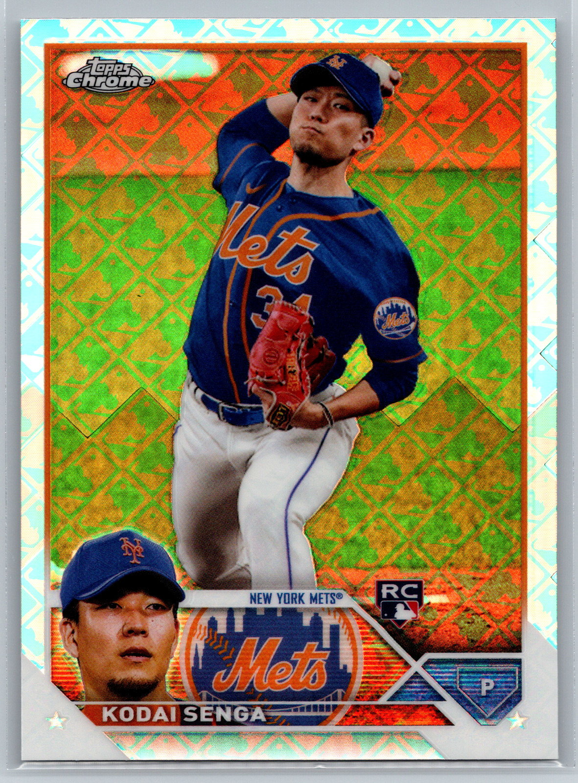 Kodai Senga 2023 Topps Chrome Logofractor Edition Rookie #217 New York Mets
