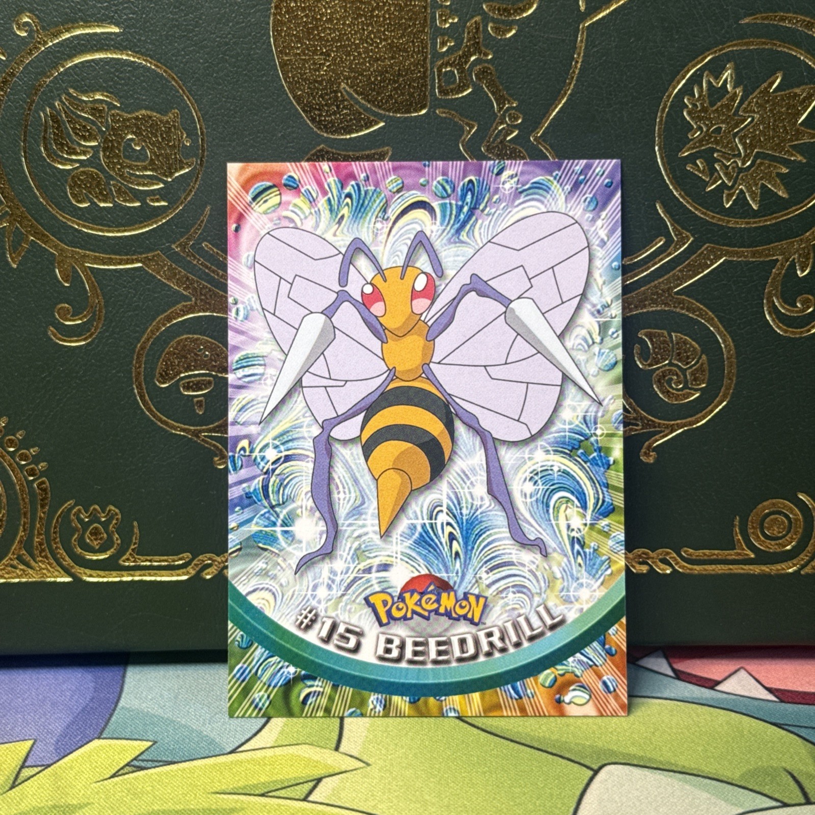 Beedrill #15 1999 Topps Pokemon TV Animation Edition Series 1 Black Logo NM
