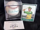 Bert Campaneris Autographed Signed Baseball Oakland A's & Card in Ball Cube