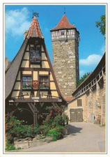 Postcard Germany Rothenburg ob der Tauber Gerlachschmiede Medieval Architecture
