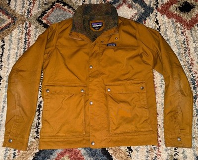 Patagonia Maple Grove Canvas Jacket Mens L Sherpa Workwear Snap Buttons