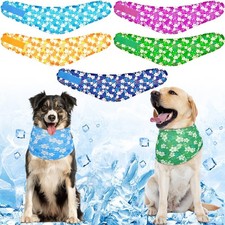 Dansydaisy 5 Pcs Dog Cooling Bandanas Instant L Size, Fresh Color