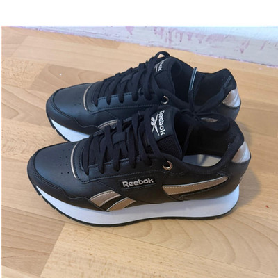 Reebok Damen Sneaker Schwarz Gold Größe 37 Atmungsaktiv Low Top 2024