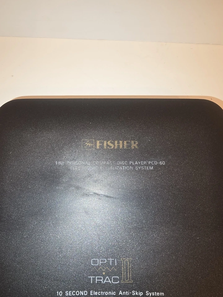 Reproductor de CD Fisher Opti Trac II PCD-60 Discman *Probado* Funciona Foto 2 de 4