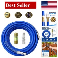Upgraded 50Ft Airless Paint Hose for Graco Sprayers - 4300 PSI High Pressure, Re