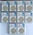 10 2025 W BURNISHED AMERICAN SILVER EAGLES NGC MS70 FDOI