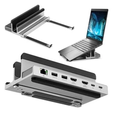 7 Port USB-C 14” Laptop Stand with Dual Display Docking Station, Ta... Fas