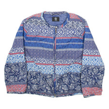 BOGNER Damenmantel Blau Crazy Pattern L Outdoor mit Reißverschluss