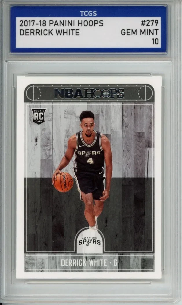 2017-18 PANINI HOOPS #279 DERRICK WHITE ROOKIE RC TCGS GEM MINT 10 N1