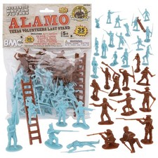 BMC Toys - CTS Alamo - Brown  Powder Blue Plastic Army Soldiers Set 35pc 67230