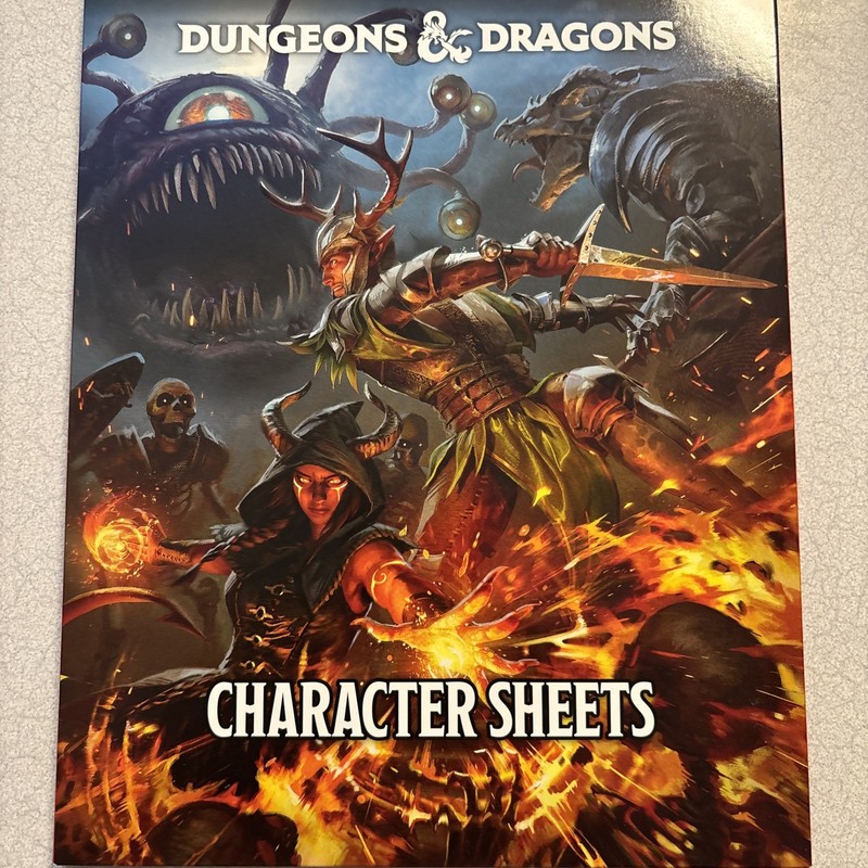 Dungeons & Dragons 2024 Character Sheets Player Accessories