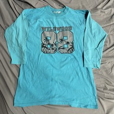 Vintage 80s Wildwood New Jersey Cotton 3/4 Sleeve Shirt Sz M READ Made In USA