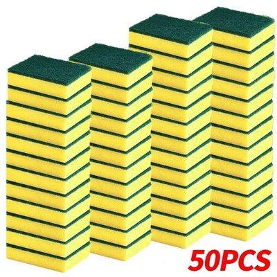 Non-Scratch Kitchen Dishwashing Sponges & Scourers   10/50 Pack Cleaning Pads
