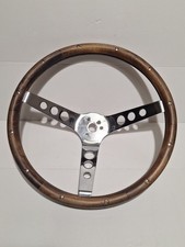 Grant 13.5 Vintage Real Wood Deep Dish Steering Wheel Chrome Steel Rat Rod Hot Grant 13.5 Vintage Real Wood Deep Dish Steering Wheel Chrome Steel Rat Rod Hot