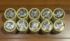 2025 P Kennedy Half Dollar 10 Rolls UNSEARCHED UNC BU 200 coins Harrisburg PA