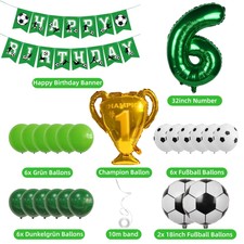 Banner da calcio per decorazioni per feste di compleanno di calcio Ghirlanda di calcio Banner con gagliardetto da calcio Banner di stamina Fornure per feste di calcio  15