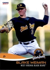 2017 West Virginia Black Bears Choice #32 Blake Weiman Wheat Ridge Colorado Card