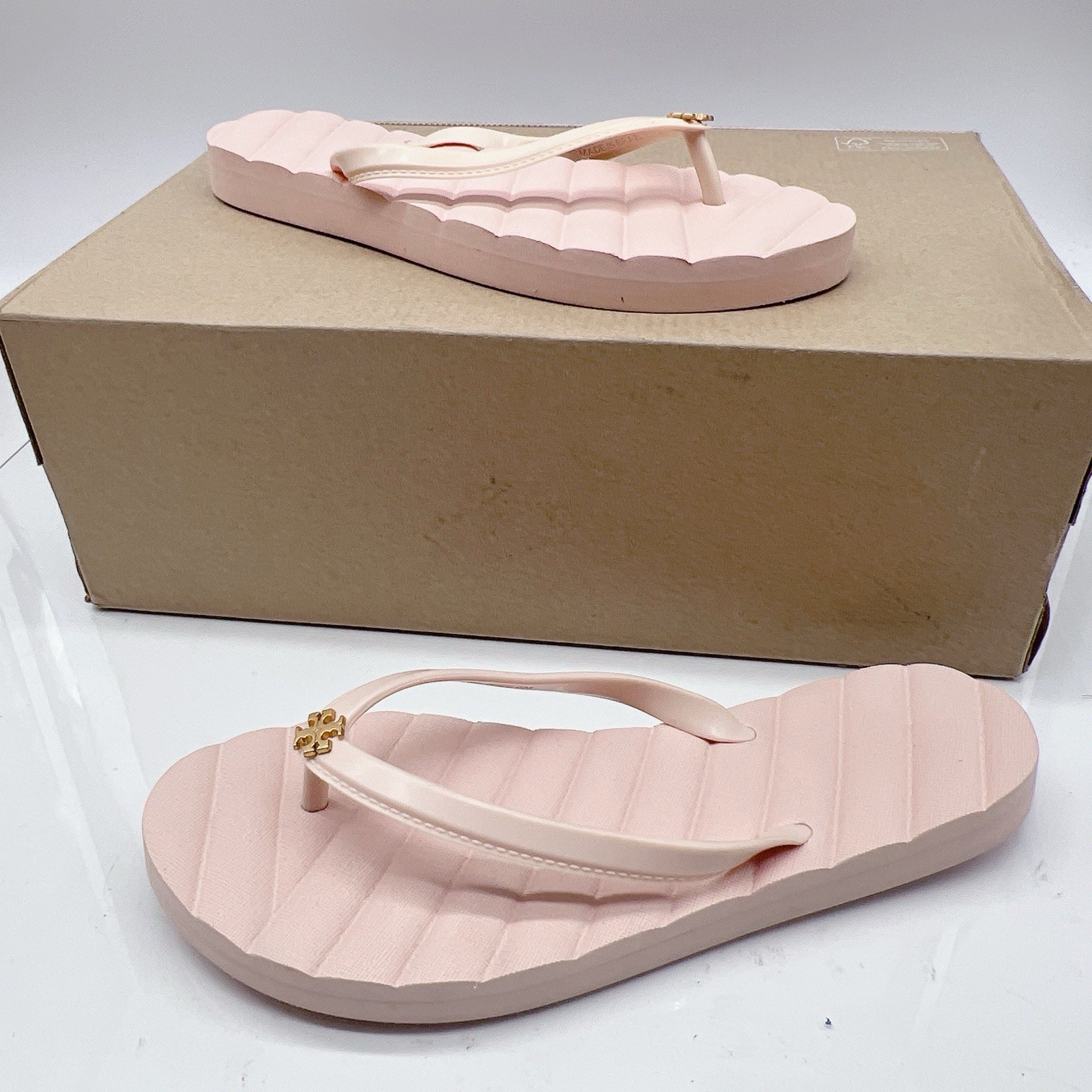 Tory Burch Kira Women's Casual Flip Flop Thong Sandals Flats Pink US 8 thumbnail 2