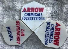 Set Of Arrow Chemicals Advertising Dart Flights.