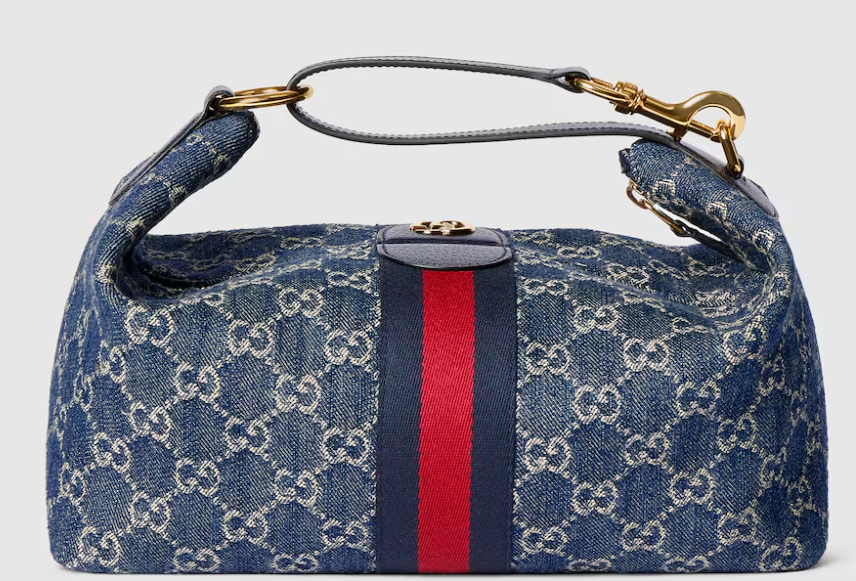 Gucci Vanity Medium Top Handle Bag GG Denim 857799 Japan New