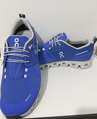 On Cloud 5 Waterproof Men s Low Top Lace-Up Athletic Sneakers Blue/Gray