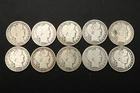NobleSpirit VALUABLE Better CHOICE G/VG/F Group of 10x Barber Halves AS FOUND #2