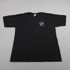 Vintage Microsoft Shirt Mens XL Black Visual C# Coding Coder Tech Convention Y2K