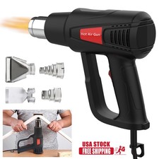 2000W Heat Gun Hot Air Gun Dual Temperature Settings 4 Nozzles High Power Tool