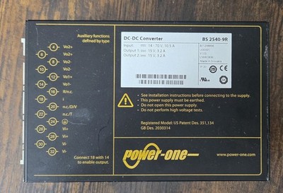 Power-One BS2540-9R DC-DC Wandler 14 70 V auf 2×15 V / je 3,2 A