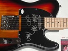 NEW FOUND GLORY SIGNED SUNBURST ELECTRIC GUITAR JORDAN PUNDIK ALL 4 JSA COA — photo 2