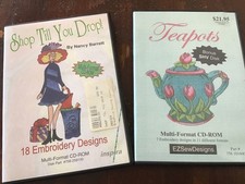 Disegni da ricamo su CD-ROM ~ Negozio fino a cadere / teiere