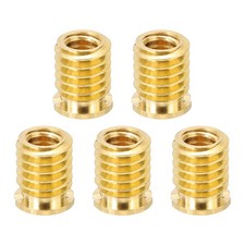 5 Pcs 1/4" Female to 3/8" Male Convert Screws Adapters Mount, Gold