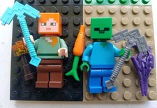 LEGO PARTIA MINECRAFT MINIFIGURKI I AKCESORIA