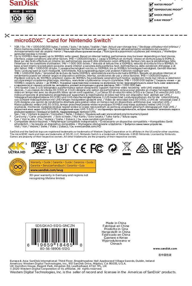 SanDisk 512GB MicroSDXC Speicherkarte für Nintendo Switch - Mint - Bild 2 von 3