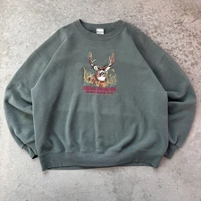 Vintage 90s Ducks Unlimited Embroidered Sweatshirt Graphic Nature Outdoor USA XL